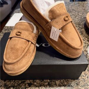 Coach Tan Suede slippers/ Loafers